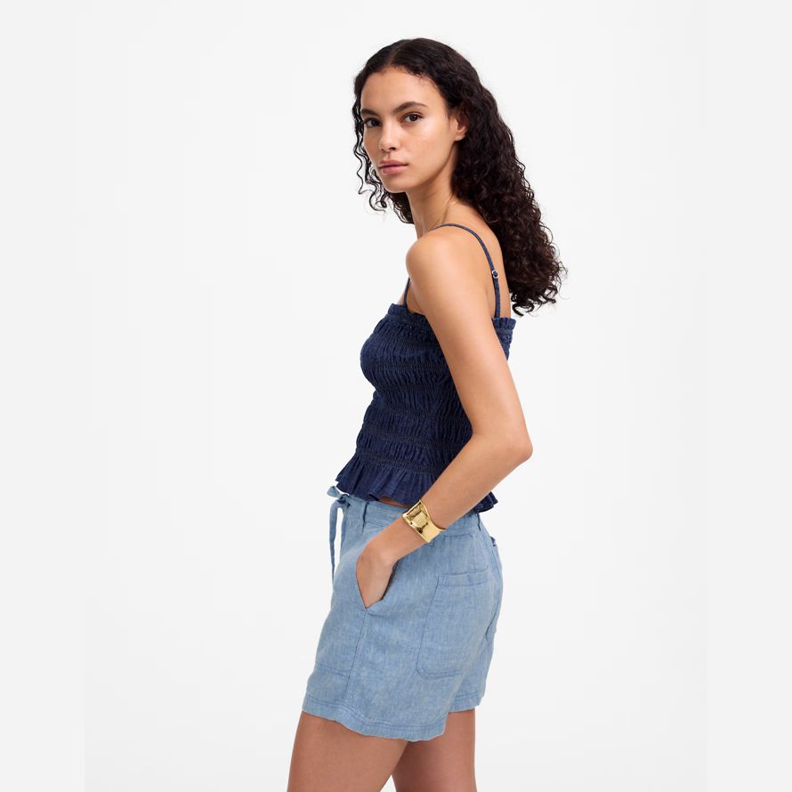 dam madewell dra-på dragsnodd shorts blå