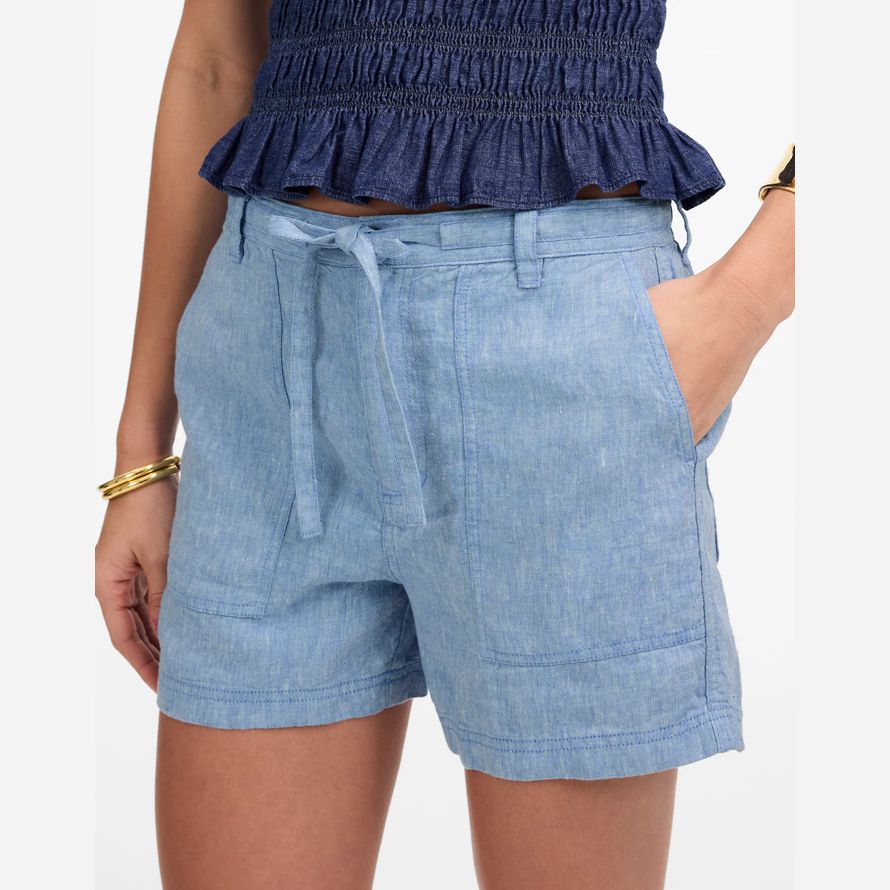 dam madewell dra-på dragsnodd shorts blå