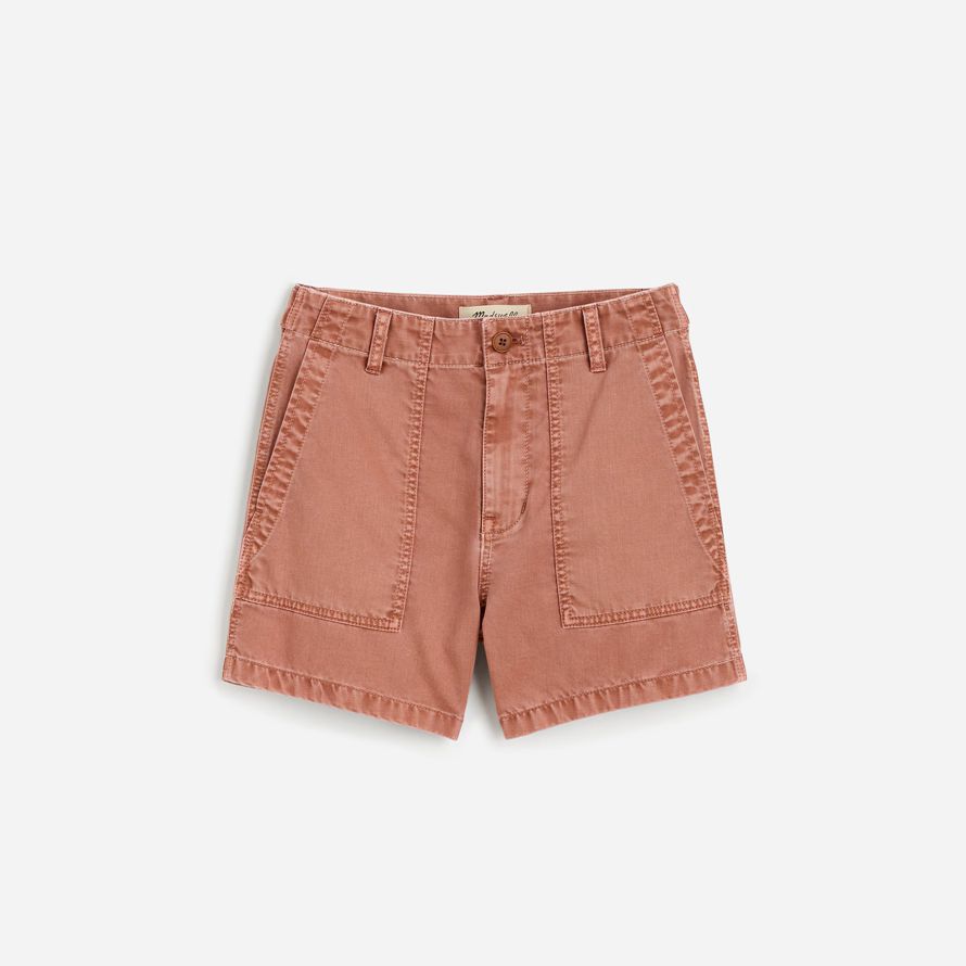 ljus korall madewell den brynn verktyg dam shorts