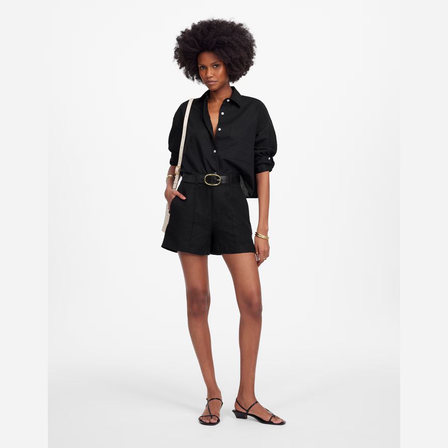 svart dam madewell pintucked shorts