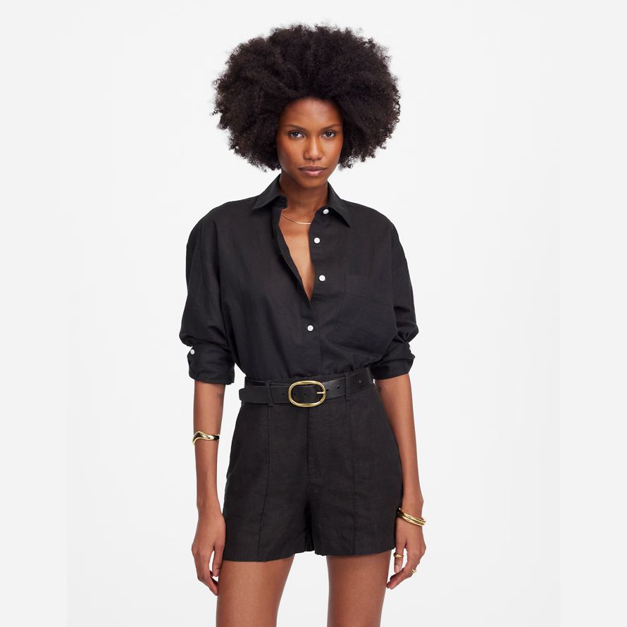svart dam madewell pintucked shorts