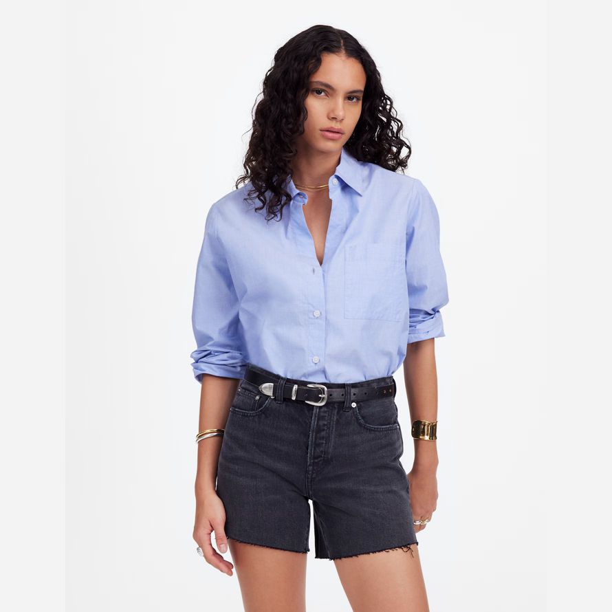 madewell den brynn lång dam shorts svart