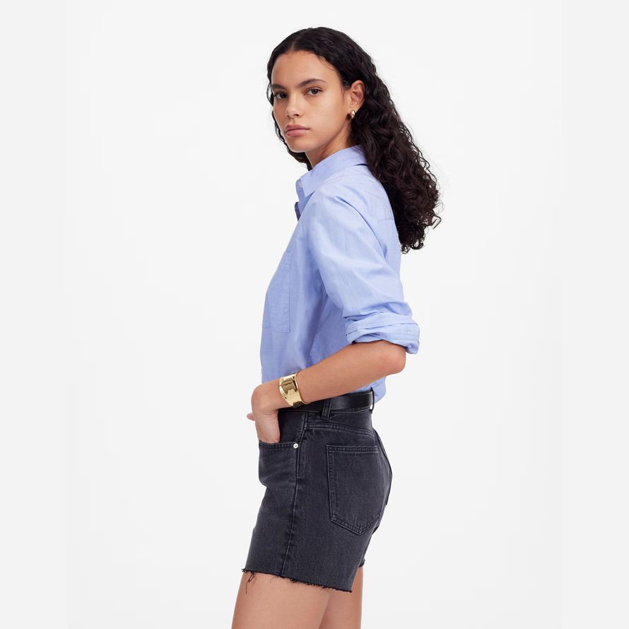 madewell den brynn lång dam shorts svart