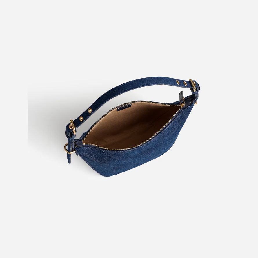 mörk blå madewell keeper dam axelväska