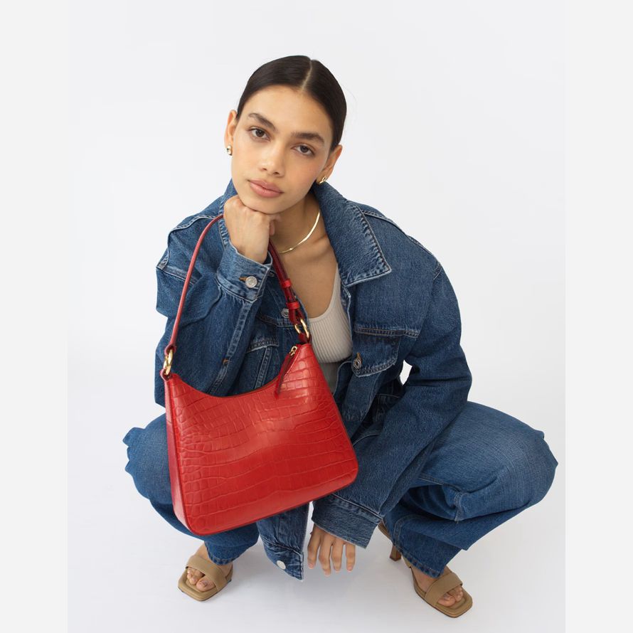 red madewell hyer varor luxe medium dam axelväska