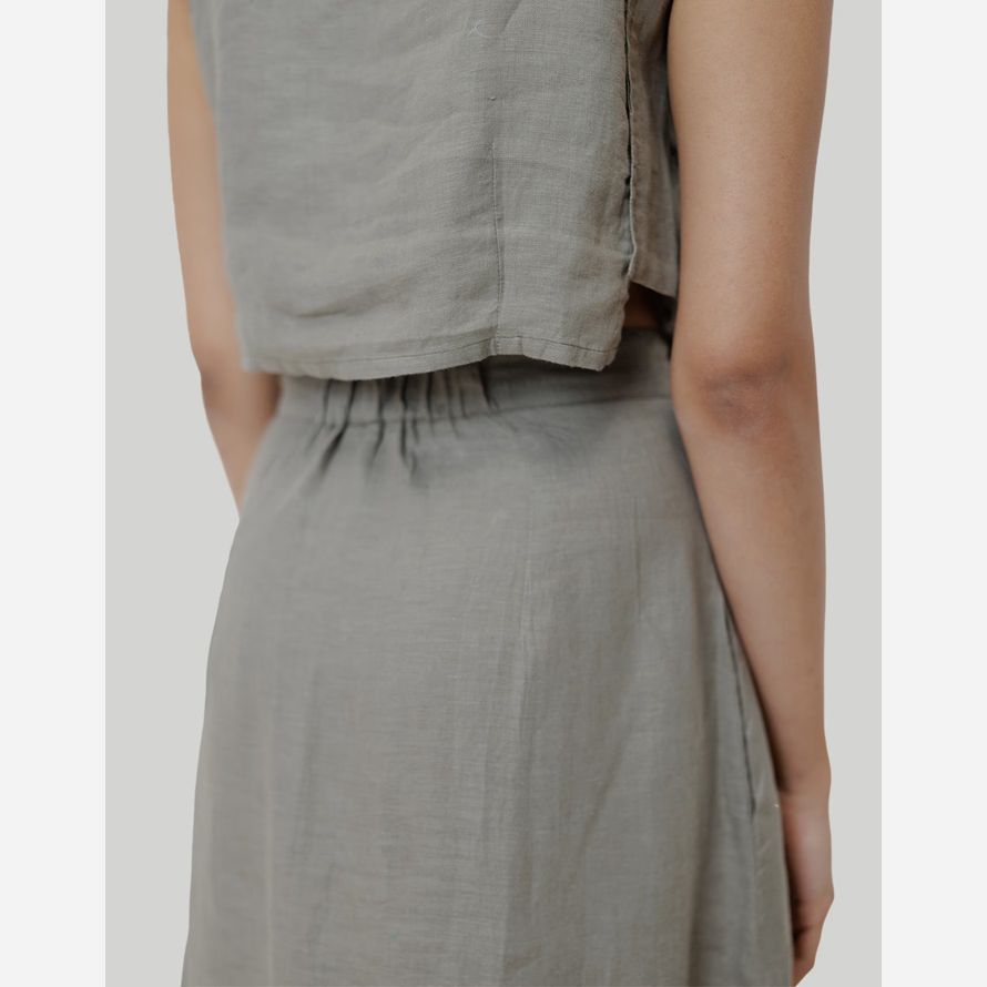 madewell reistor Överlappar midi-kjol dam mörk grå