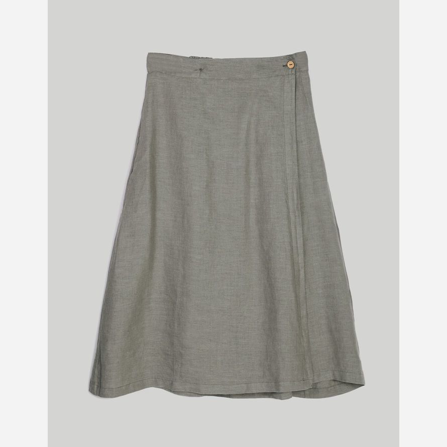 madewell reistor Överlappar midi-kjol dam mörk grå