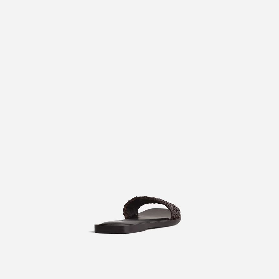 madewell cora flätat läder dam bild choklad