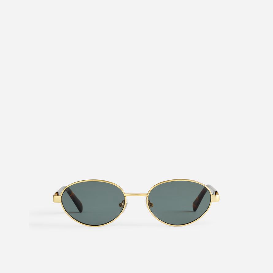 dam madewell wire frame ovala solglasögon mörk grön
