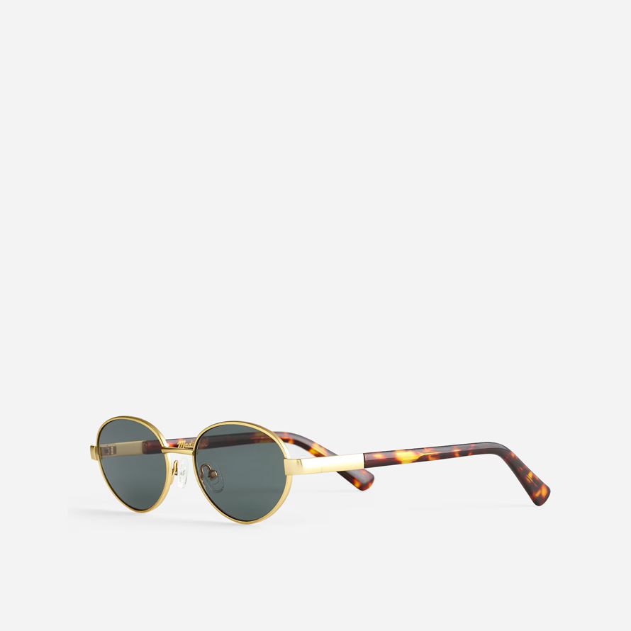 dam madewell wire frame ovala solglasögon mörk grön
