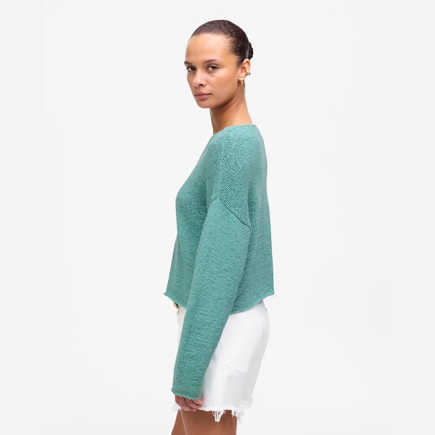 madewell boatneck tröja dam tröja turkos