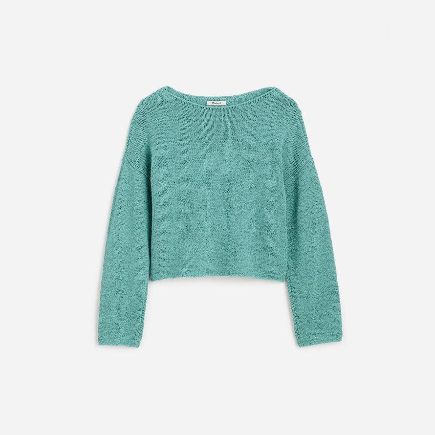 madewell boatneck tröja dam tröja turkos