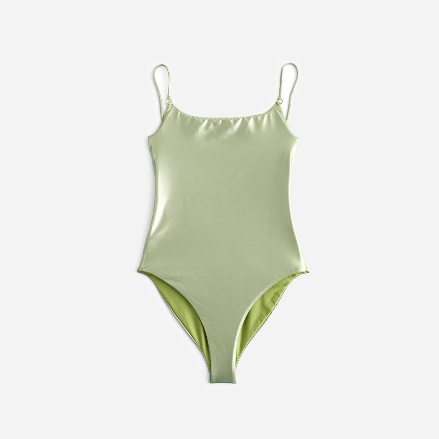 dam madewell jade simma gångjärn en bit baddräkt grönt