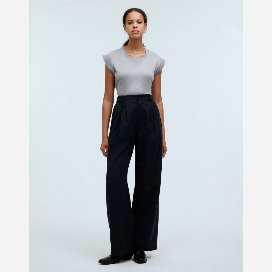 madewell sida-cinch muskel dam t-tröjor grå