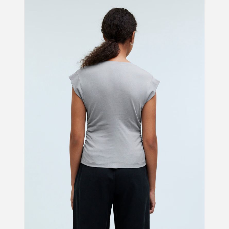 madewell sida-cinch muskel dam t-tröjor grå