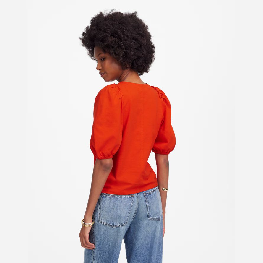 röda dam madewell puff-sleeve t-shirts