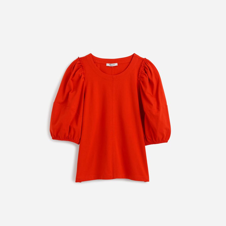 röda dam madewell puff-sleeve t-shirts