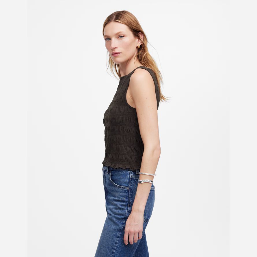 madewell smock boatneck dam tank mörk choklad