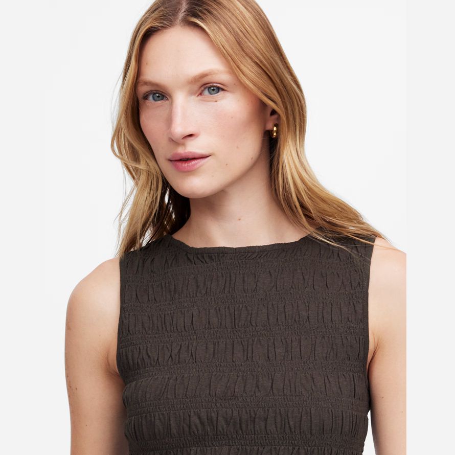 madewell smock boatneck dam tank mörk choklad