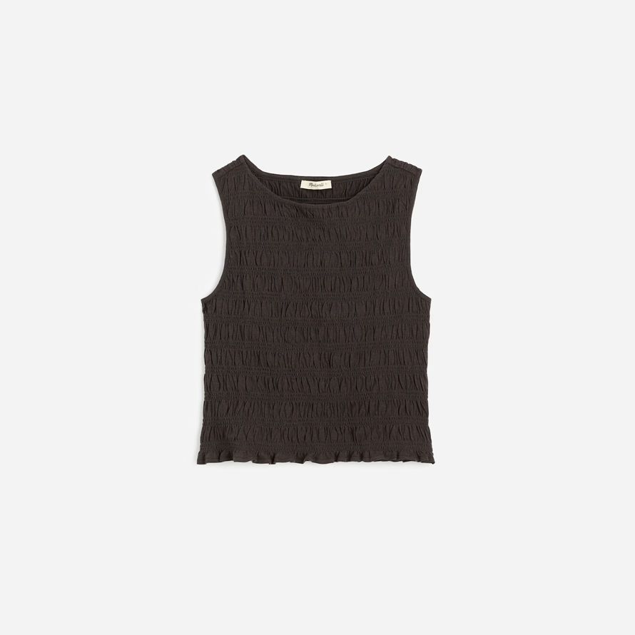 madewell smock boatneck dam tank mörk choklad