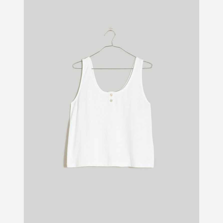 vit kvinna madewell pointelle henley tank