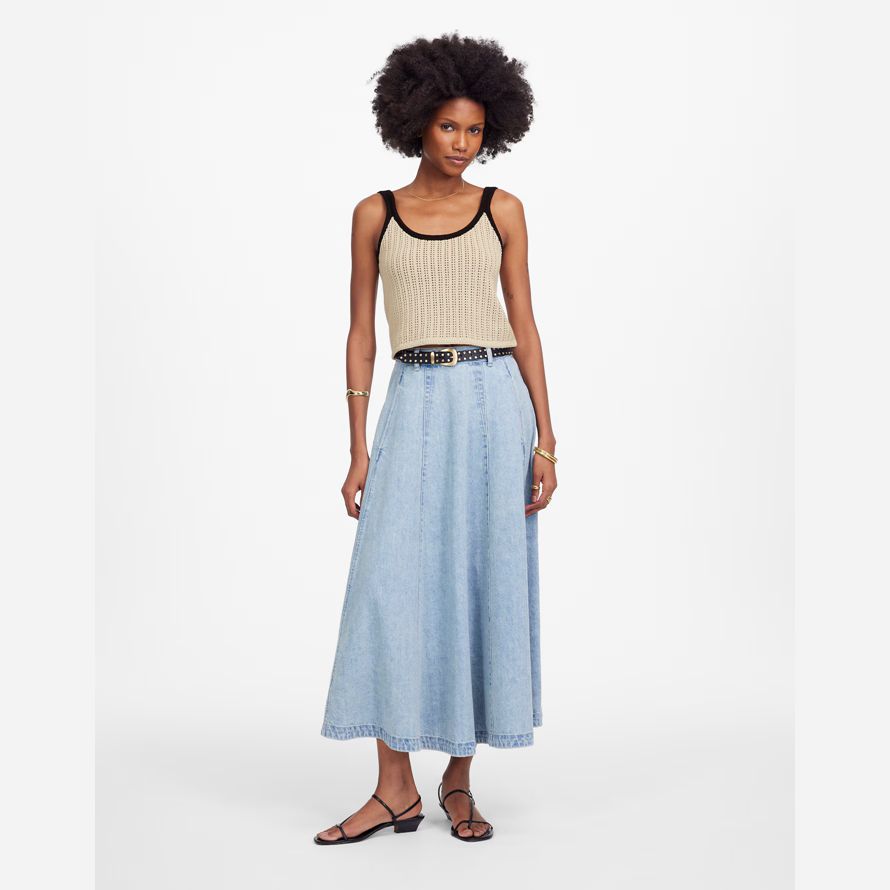 dam madewell Öppen söm tröja tank beige