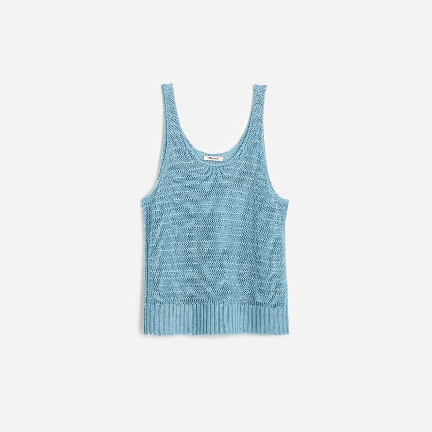 blå dam madewell linne tröja tank