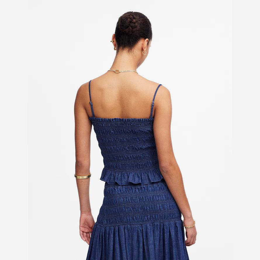 navy madewell denim smock dam tank