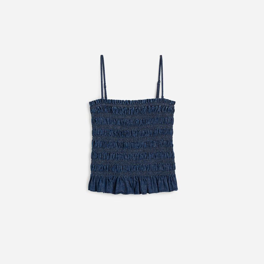 navy madewell denim smock dam tank