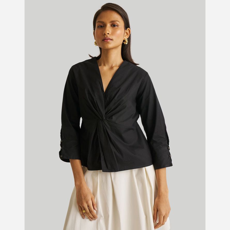madewell reistor framför twist dam topp svart