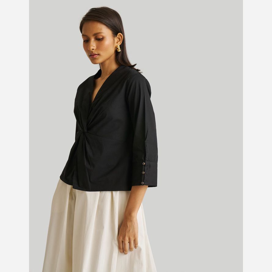 madewell reistor framför twist dam topp svart